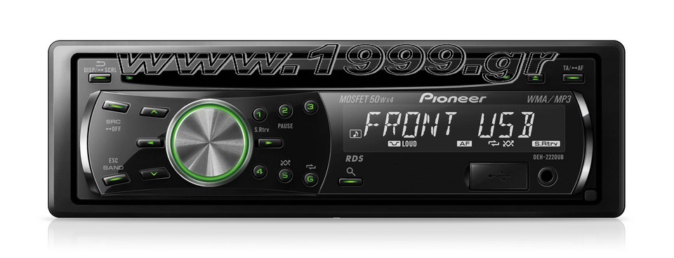 DEH-2220UB PIONEER ΡΑΔΙΟ MP3 USB (ΠΡΑΣΙΝ ΦΩΤΙΣΜΟΣ)